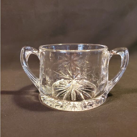 Vintage Susquehanna Crystal Sugar n Creamer in Six Point Star (Stem #4151) - Picture 4 of 9
